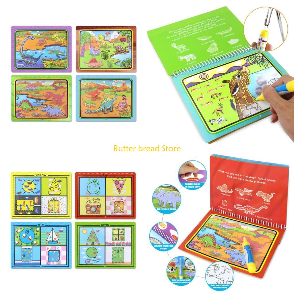 Reusable Water Magic Coloring Book - W89C Многоразовая книга для рисования волшебной