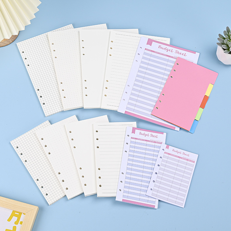 A5 Spiral Dotted Grid Notebook - Сменные листы для блокнота A6 A5,