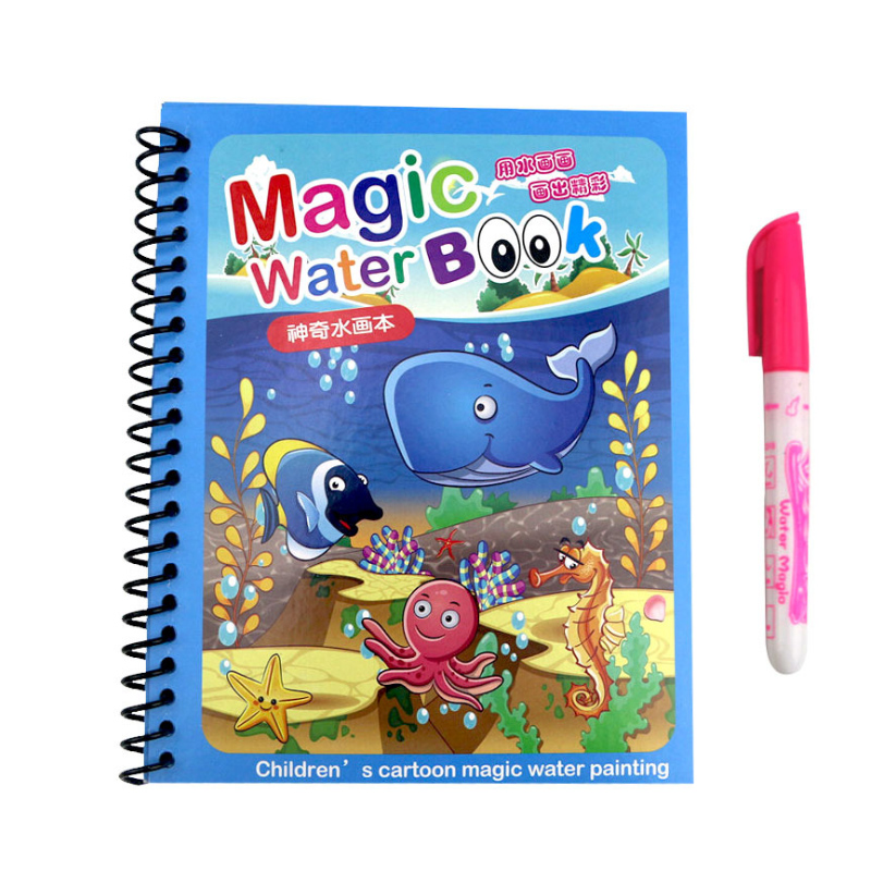 Reusable Water Magic Coloring Book - Лидер продаж, многоразовая волшебная книжка-раскраска для