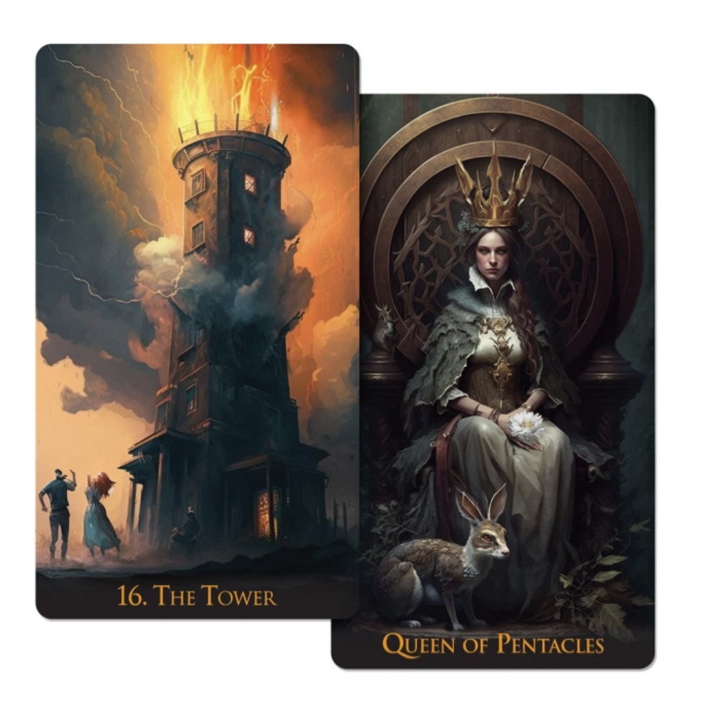 Tarot Deck With Guidebook - Колода Таро «Дивной мир» 12*7 см,