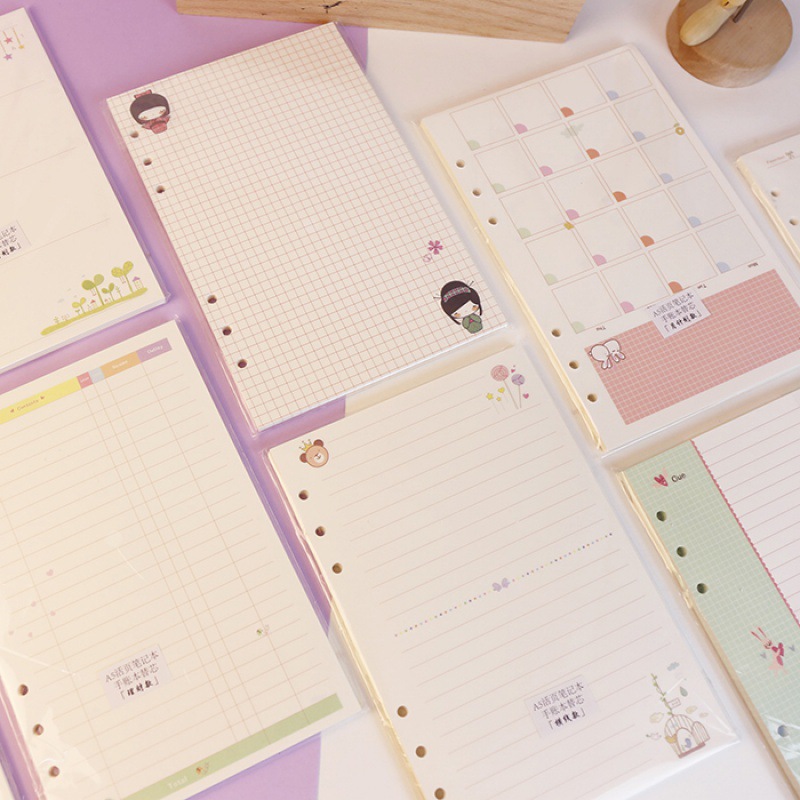 A5 Spiral Dotted Grid Notebook - Kawayi A5 A6 Notatnik z luźnymi