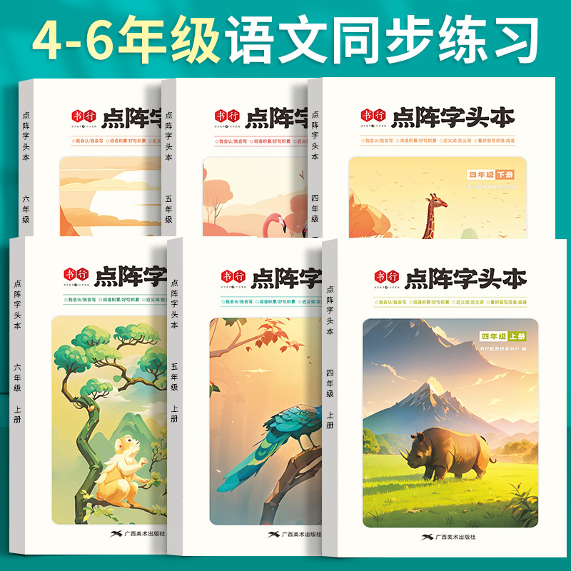 Chinese Calligraphy Practice Book - Книга для каллиграфии с точечной матрицей,