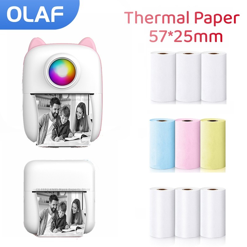 Mini Pocket Thermal Printer Paper Roll - 57 мм рулоны термобумаги для самостоятельной