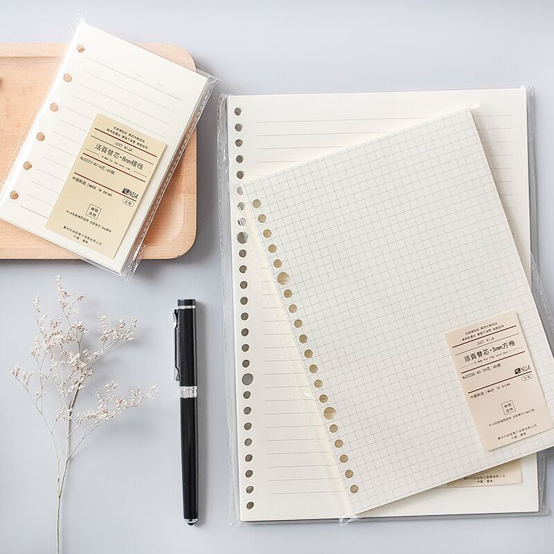 A5 Spiral Dotted Grid Notebook - A5 B5, 20 отверстий, сменный блокнот