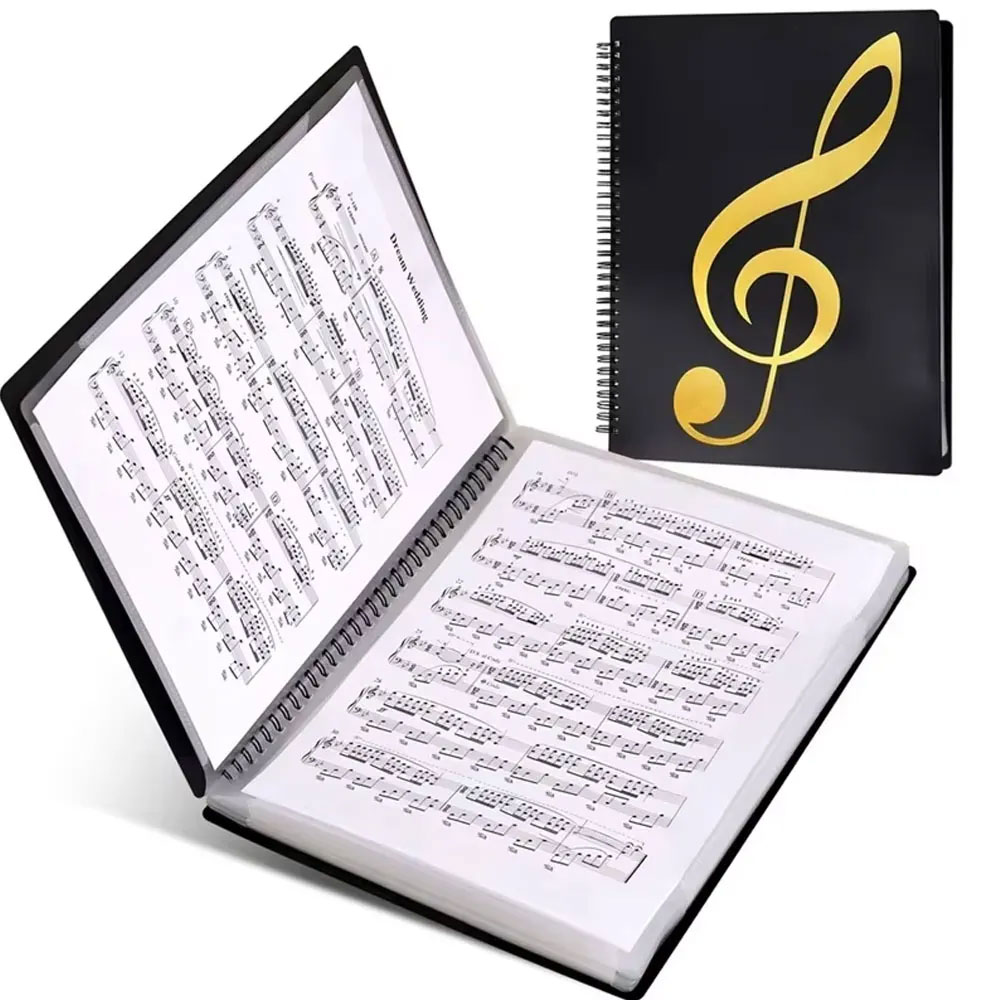 Blank Sheet Music Notebook - Гибкая 40-страничная папка для фортепиано, папка