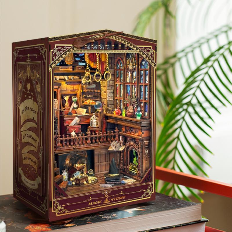 DIY книжный уголок, наборы вст – обзор и цена Diy Wooden Book Nook Kit Shelf Insert