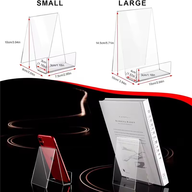 4 шт. акриловая подставка для  – обзор и цена Clear Acrylic Book Stand Holder