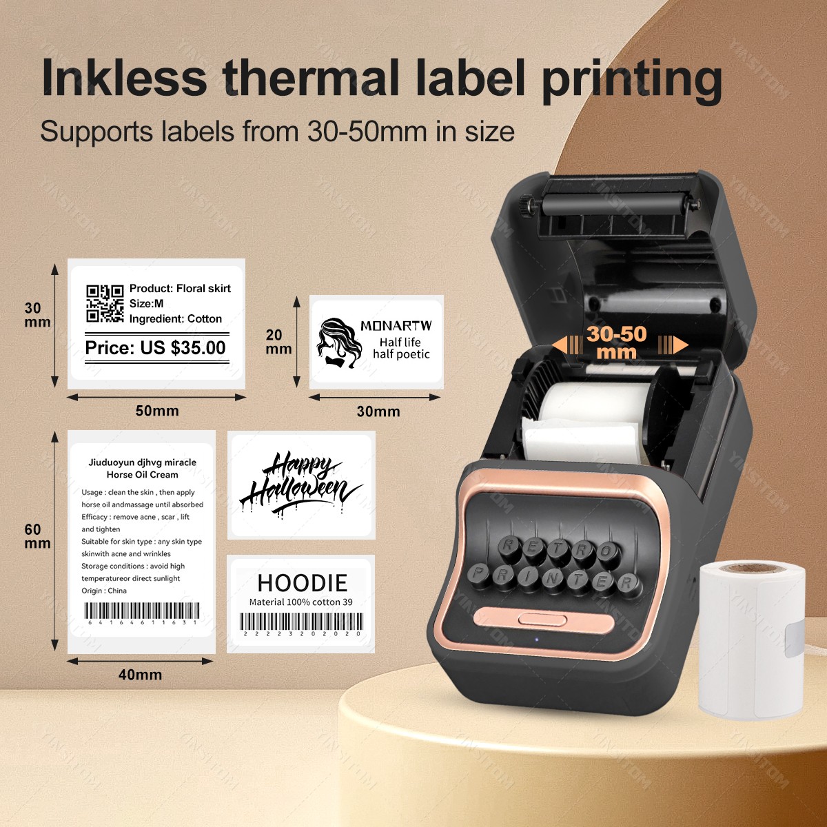 2-дюймовый мини-принтер для эт – обзор и цена Mini Pocket Thermal Printer Paper Roll