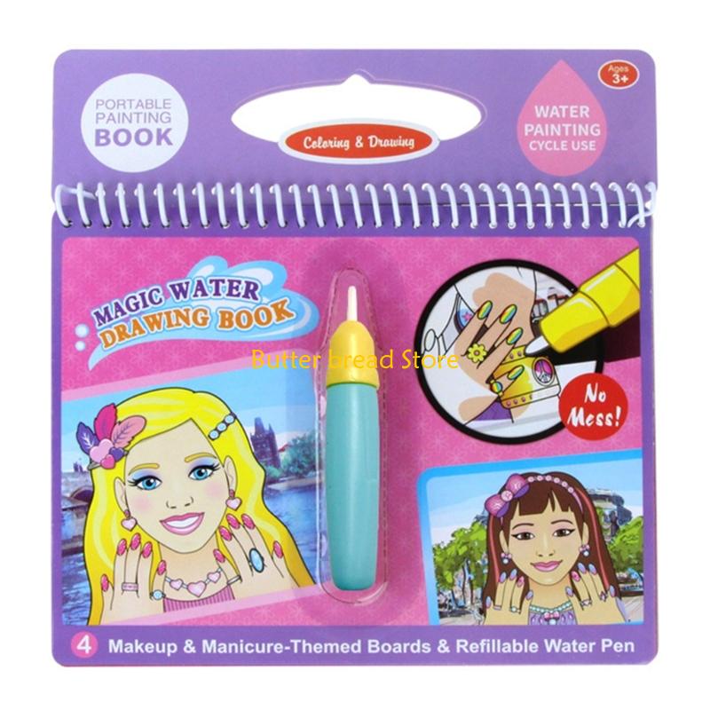 W89C Многоразовая книга для ри – обзор и цена Reusable Water Magic Coloring Book