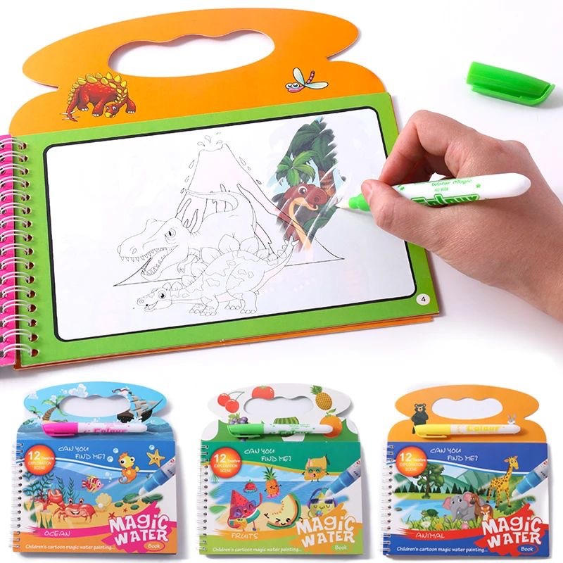 Детская волшебная книга для ри – обзор и цена Reusable Water Magic Coloring Book
