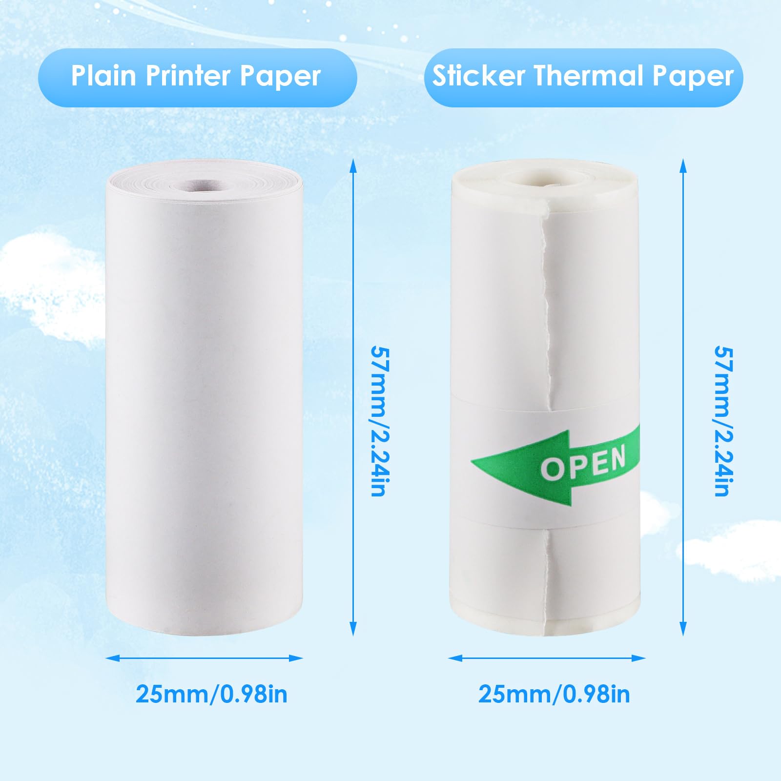 10 рулонов термобумаги для печ – обзор и цена Mini Pocket Thermal Printer Paper Roll