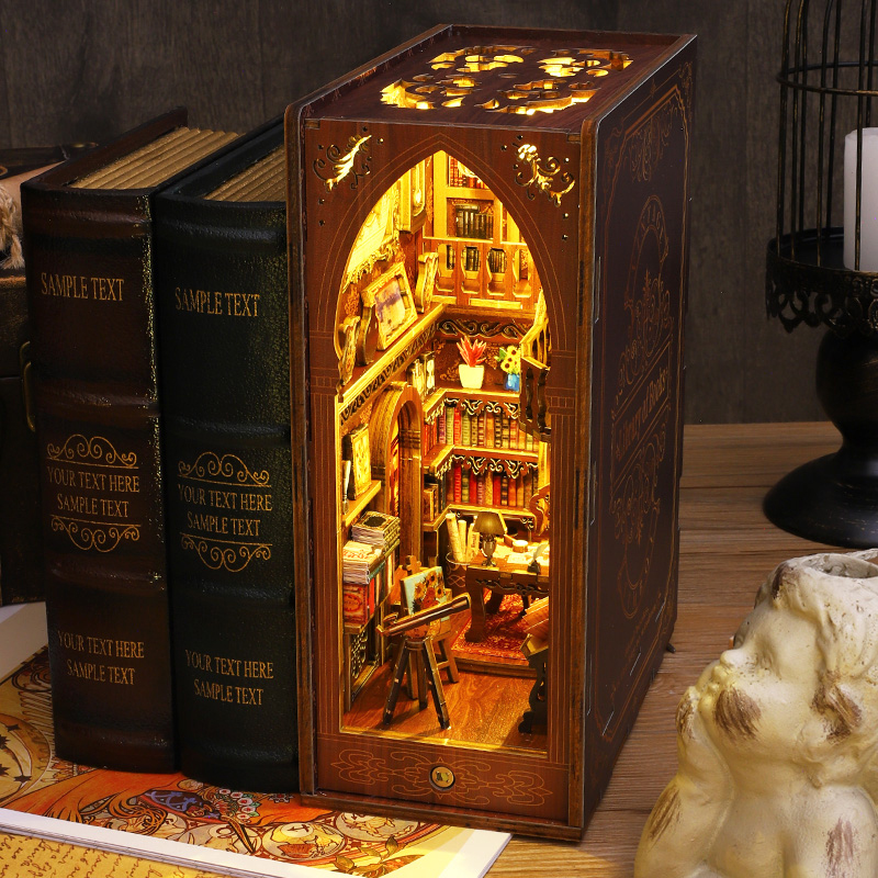 Набор для сборки 3D-пазла «Кни – обзор и цена Diy Wooden Book Nook Kit Shelf Insert