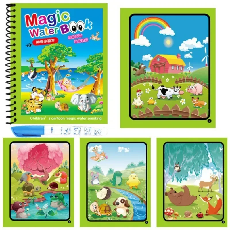 1 шт., волшебная книга-раскрас – обзор и цена Reusable Water Magic Coloring Book