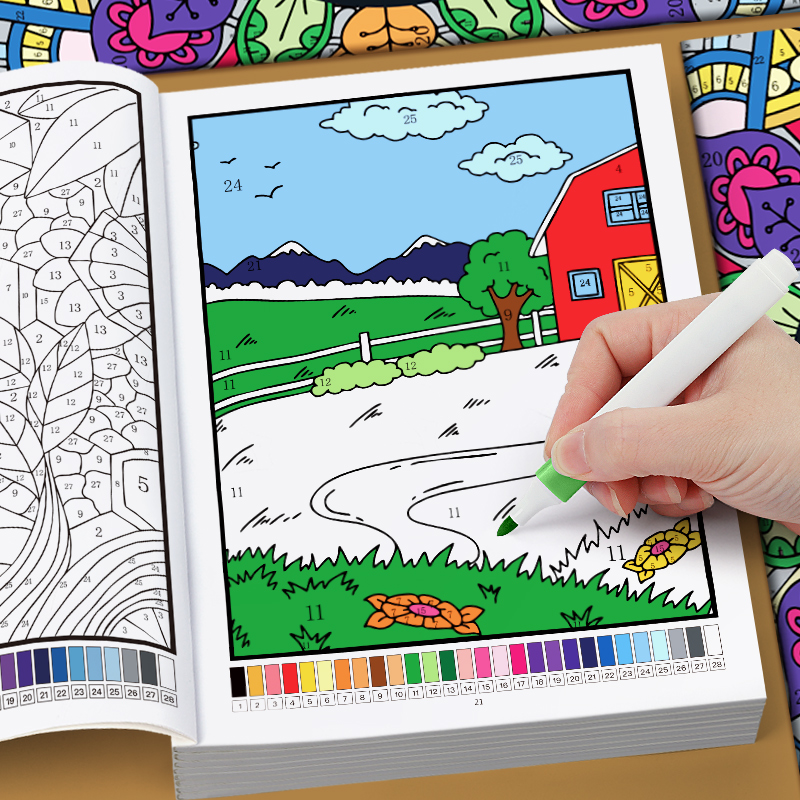 Книга-раскраска по номерам для – обзор и цена Adult Coloring Book Stress Relief