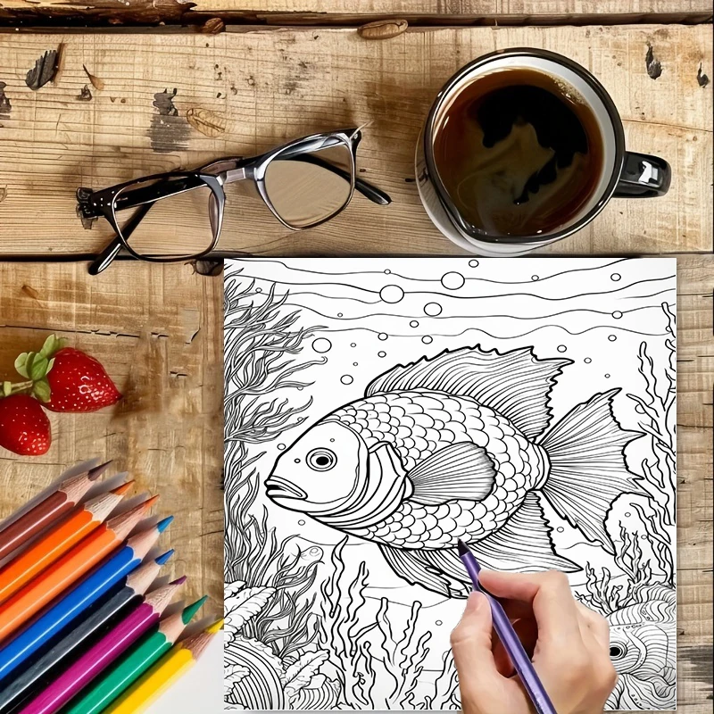 Летняя книжка-раскраска для вз – обзор и цена Adult Coloring Book Stress Relief