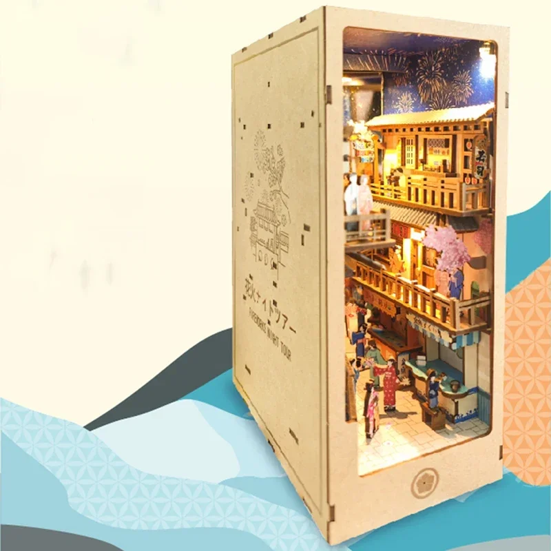 Японский Ретро DIY деревянный  – обзор и цена Diy Wooden Book Nook Kit Shelf Insert