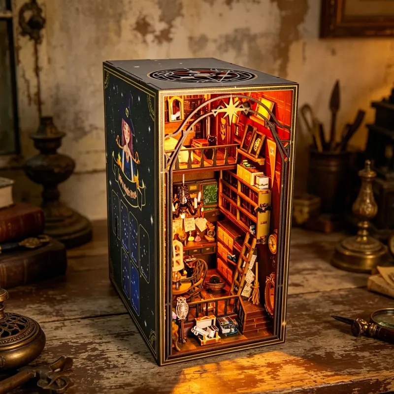 Набор для сборки миниатюрного  – обзор и цена Diy Wooden Book Nook Kit Shelf Insert