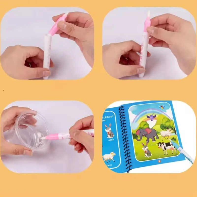 1 книга + 1 ручка, многоразова – обзор и цена Reusable Water Magic Coloring Book