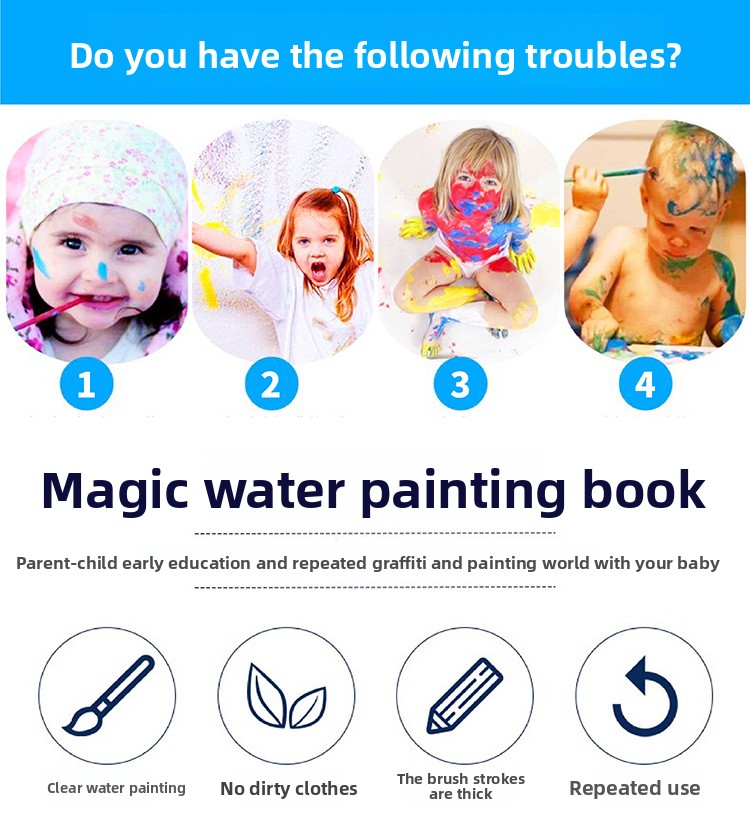 1 книга + 1 ручка, многоразова – обзор и цена Reusable Water Magic Coloring Book