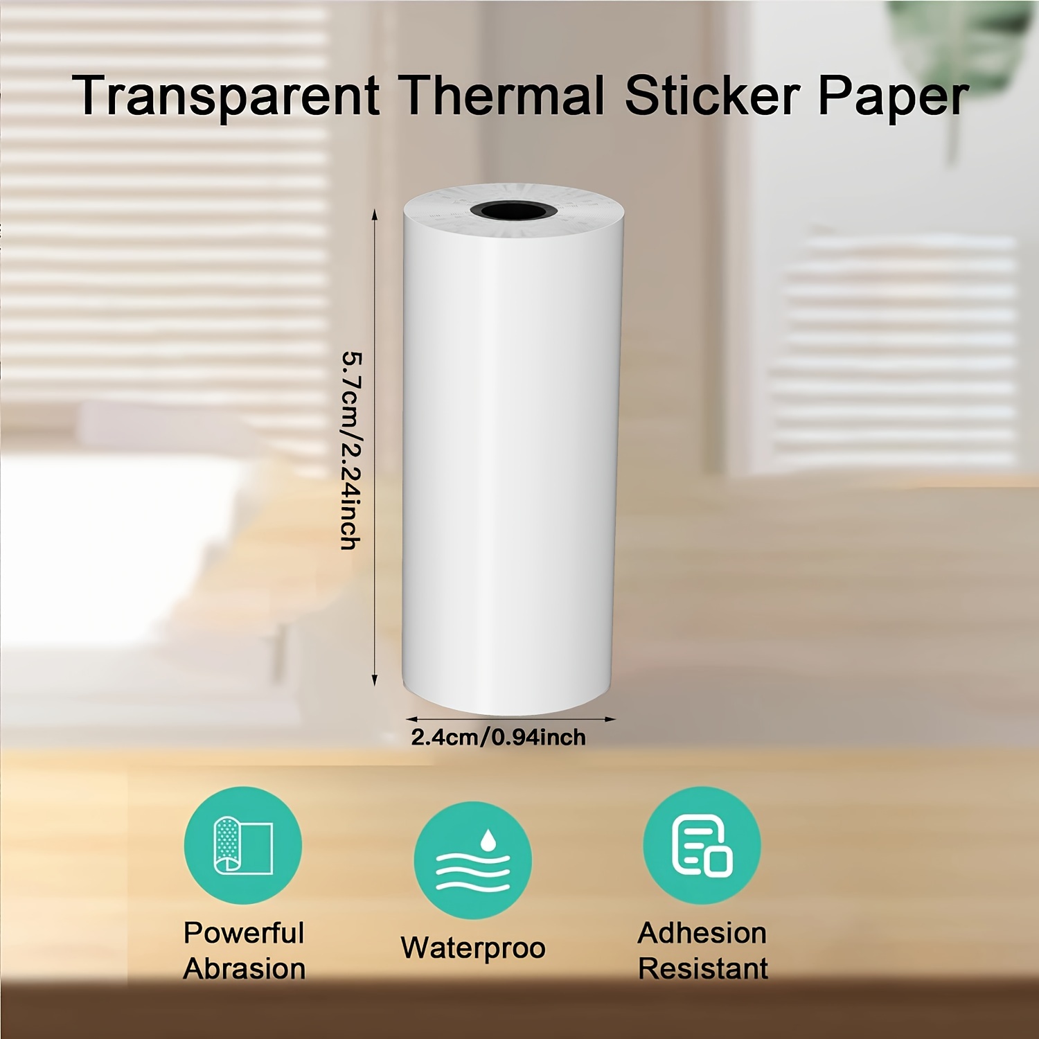 2/4/8 рулонов, прозрачная само – обзор и цена Mini Pocket Thermal Printer Paper Roll