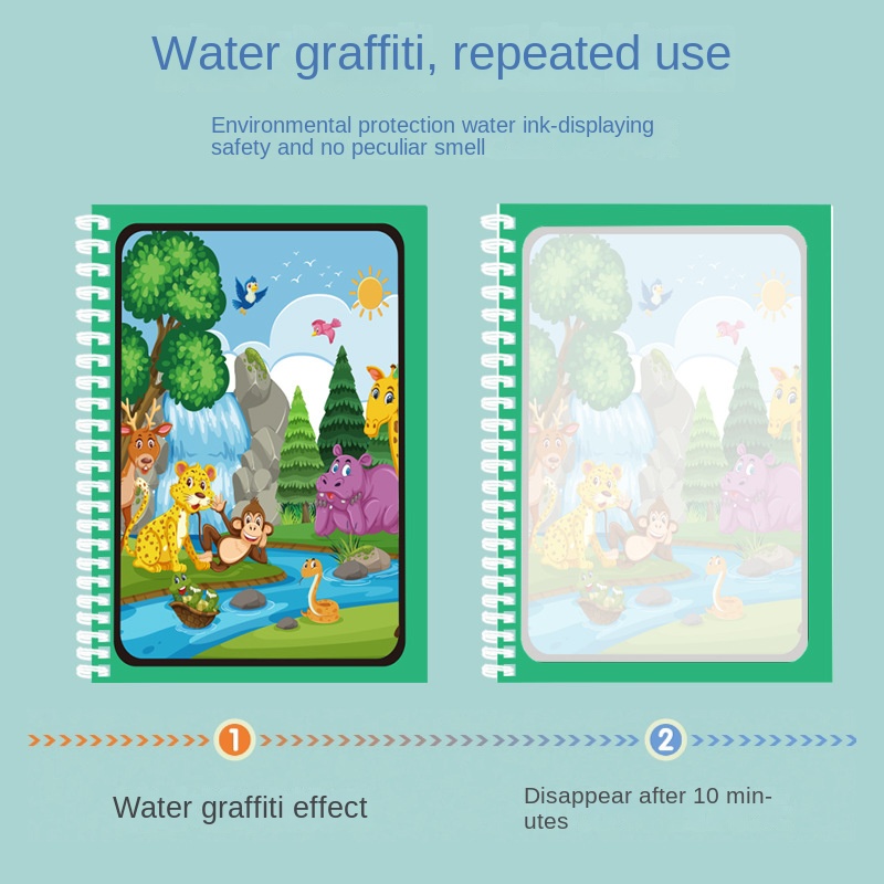 Детская Волшебная книга для ри – обзор и цена Reusable Water Magic Coloring Book
